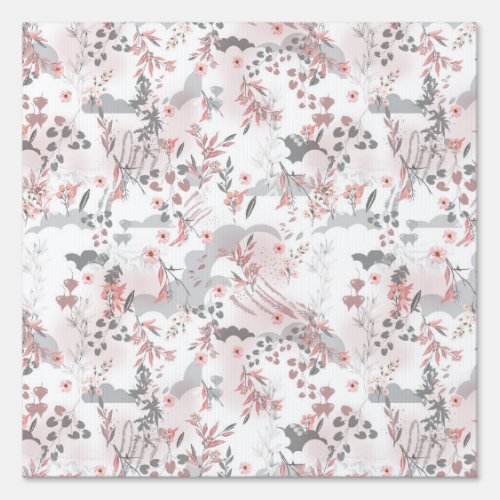 Pastel Tone Floral Seamless Pattern Sign