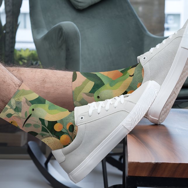 pastel tones, hummingbird in flight  socks (Creator Uploaded)