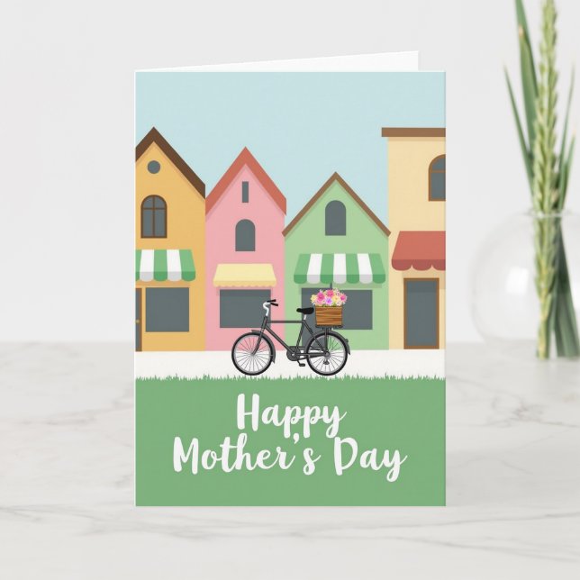 Pastel Town Mothers Day Card (Front)