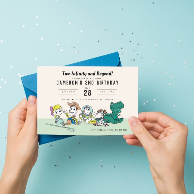 Pastel Toy Story | 2 Infinity and Beyond Birthday  Invitation (Creator Uploaded)