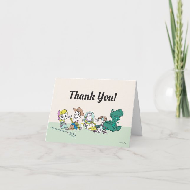 Pastel Toy Story | 2 Infinity and Beyond Thank You Card (Front)
