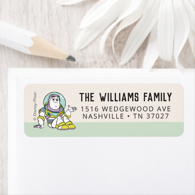 Pastel Toy Story | Buzz Lightyear Birthday Label (Insitu)