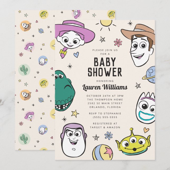 Shower Ideas Toy Story Baby Shower Invitations Pastel Toy Story