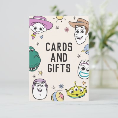 Pastel Toy Story Characters Baby Shower Invitation