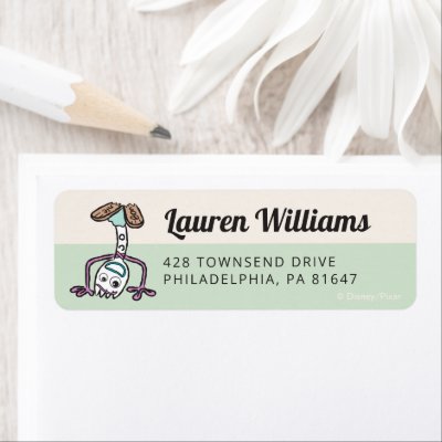 Pastel Toy Story Characters Baby Shower  Label