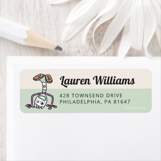 Pastel Toy Story Characters Baby Shower  Label (Insitu)