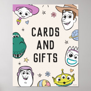 Pastel Toy Story Characters Baby Shower Poster