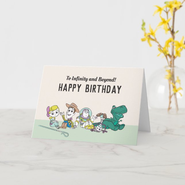 Pastel Toy Story | To Infinity & Beyond Birthday  Card (Yellow Flower)