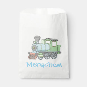 Pastel Train upsherin favor bag