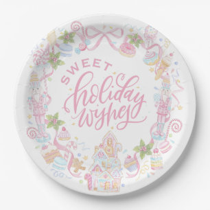 Pastel Treats   Sweet Holiday Wishes Paper Plates