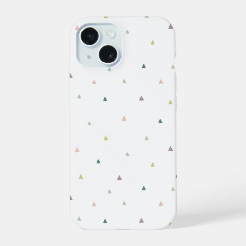 Pastel Triangle Doodle Pattern iPhone 15 Case
