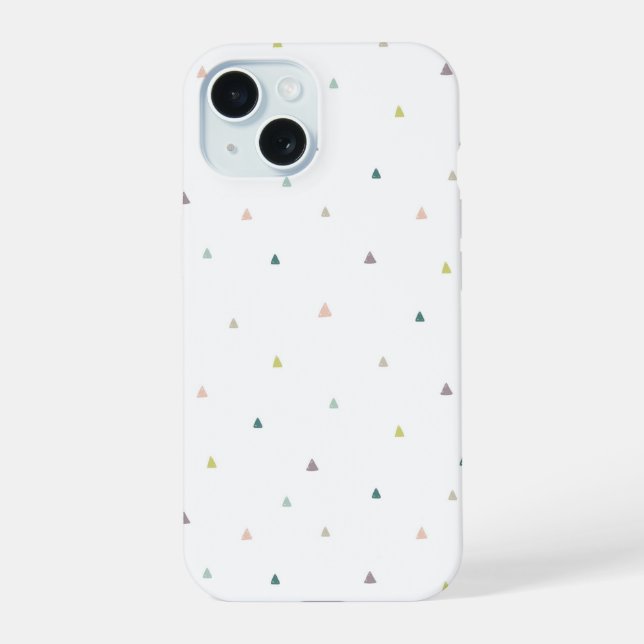 Pastel Triangle Doodle Pattern Iphone Case (Back)