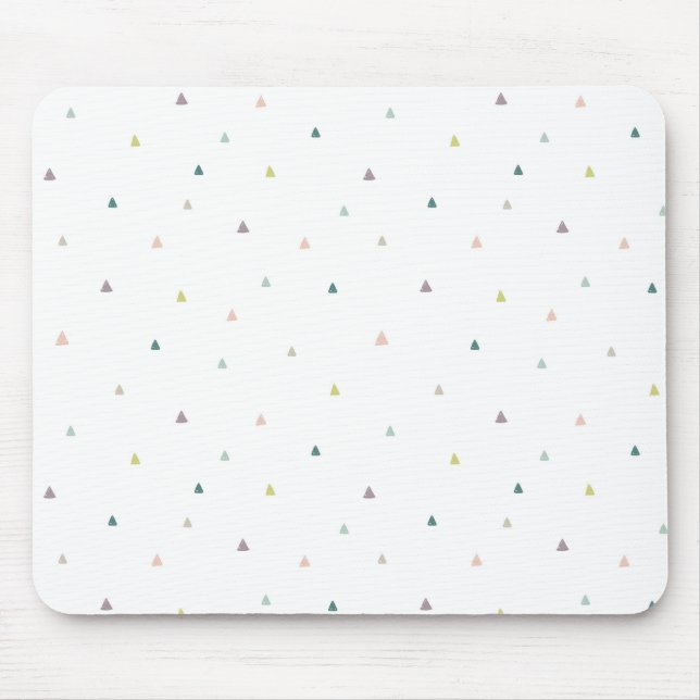 Pastel Triangle Doodle Pattern Mouse Pad (Front)