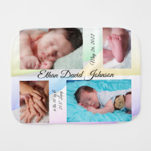 Pastel Triangles Baby Burp Cloth
