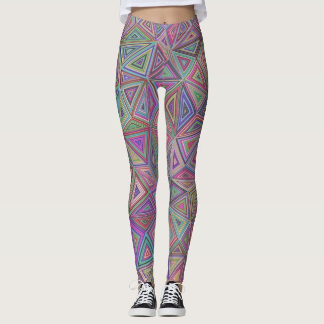 pastel triangles leggings (Front)