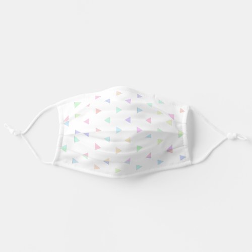 Pastel Triangles Pattern Multicolor Adult Cloth Face Mask