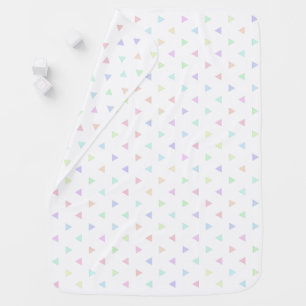 Pastel Triangles Pattern Multicolor Baby Blanket