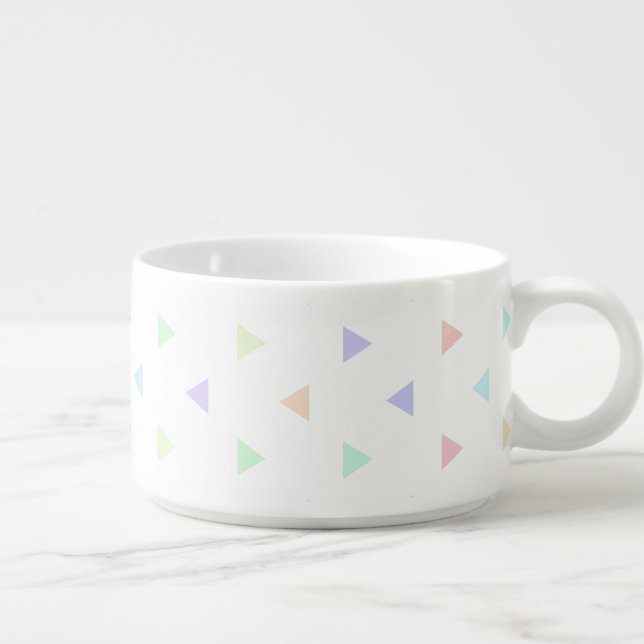 Pastel Triangles Pattern Multicolor Chilli Mug (Left)