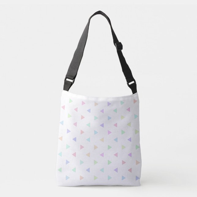 Pastel Triangles Pattern Multicolor Crossbody Bag (Front)