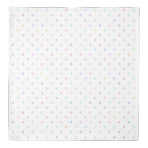 Pastel Triangles Pattern Multicolor Duvet Cover