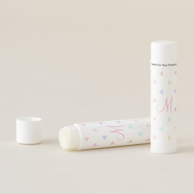 Pastel Triangles Pattern Multicolor Lip Balm (In Situ)