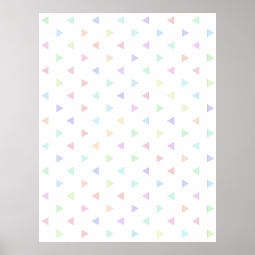 Pastel Triangles Pattern Poster