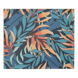 Pastel Tropical Abstract Botanicals Duvet Cover