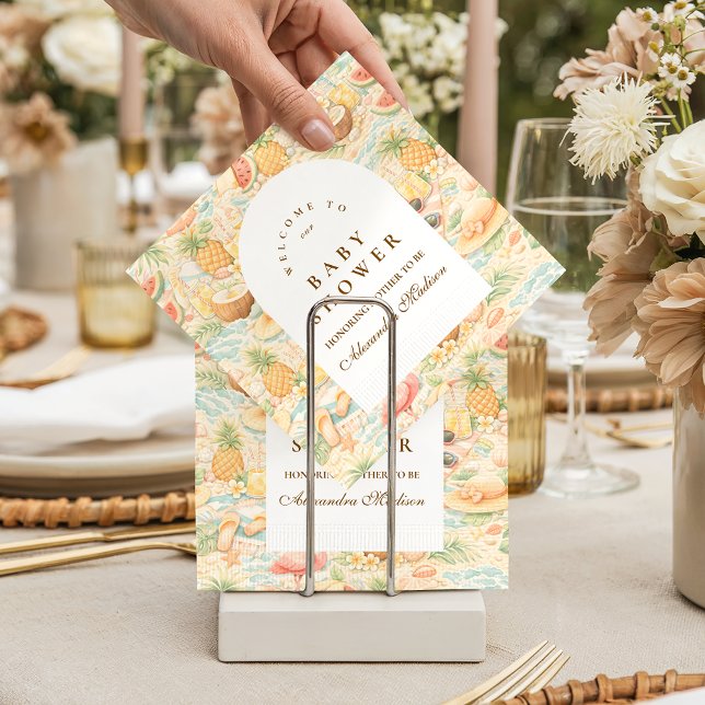 Pastel Tropical Animals Napkins (Creator Uploaded)