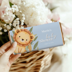 Pastel Tropical Baby Shower Jungle Safari Animals  Hershey Bar Favors