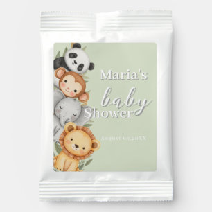 Pastel Tropical Baby Shower Jungle Safari Animals Margarita Drink Mix