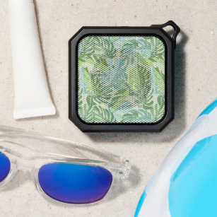 Pastel Tropical Palm Leaves Bluetooth Speaker