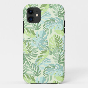 Pastel Tropical Palm Leaves iPhone 11 Case