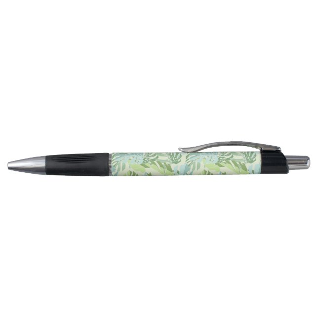 Pastel Tropical Palm Leaves Pen (Top)