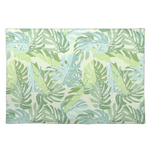 Pastel Tropical Palm Leaves Placemat