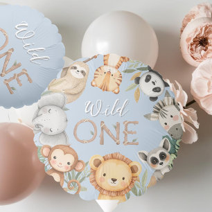Pastel Tropical Wild One Jungle Safari Animals  Balloon