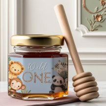 Pastel Tropical Wild One Jungle Safari Animals