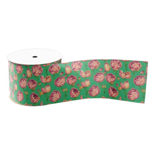 Pastel Tulip Delight v2 Grosgrain Ribbon