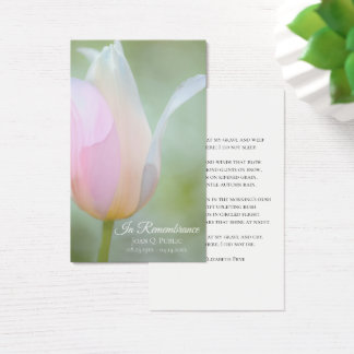 Pastel Tulip Spring Funeral Memorial Prayer
