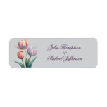 Pastel Tulip Wedding Suite Elegant Typography Label