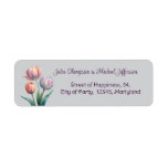 Pastel Tulip Wedding Suite Elegant Typography Label