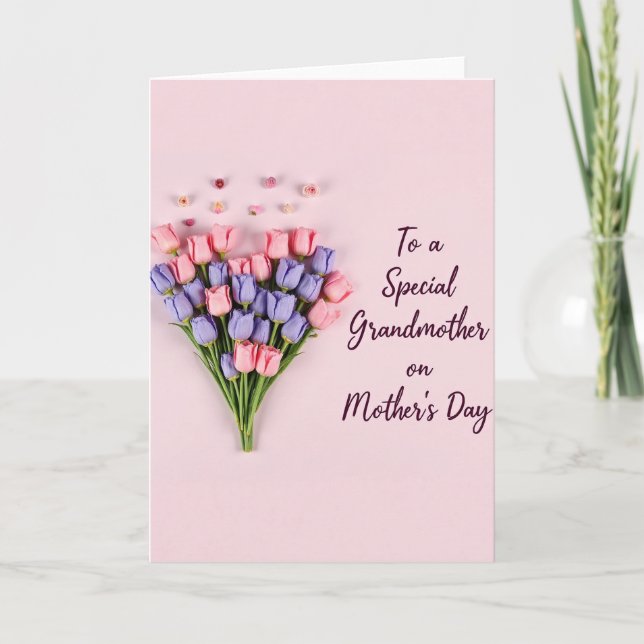 Pastel Tulips Mothers Day Card (Front)