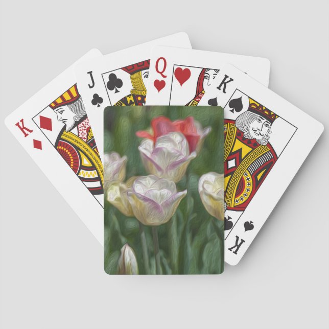 Pastel Tulips Poker Cards (Back)