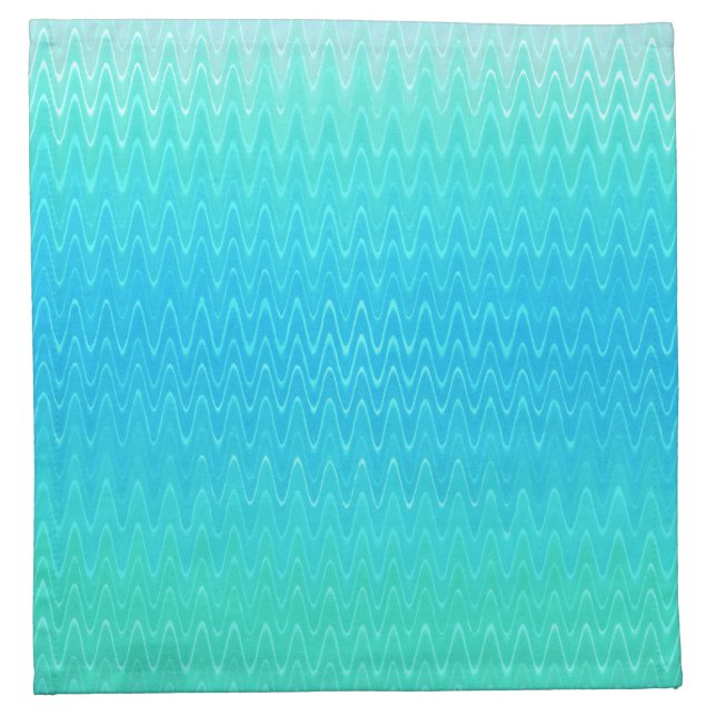 Pastel Turquoise Blue Green Pattern Cloth Napkin (Front)