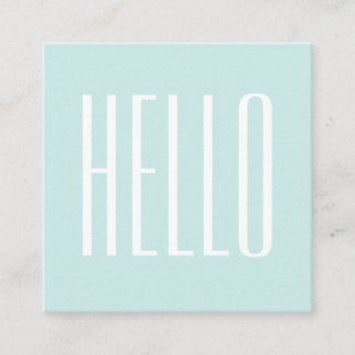 Pastel turquoise / blue minimalist business card