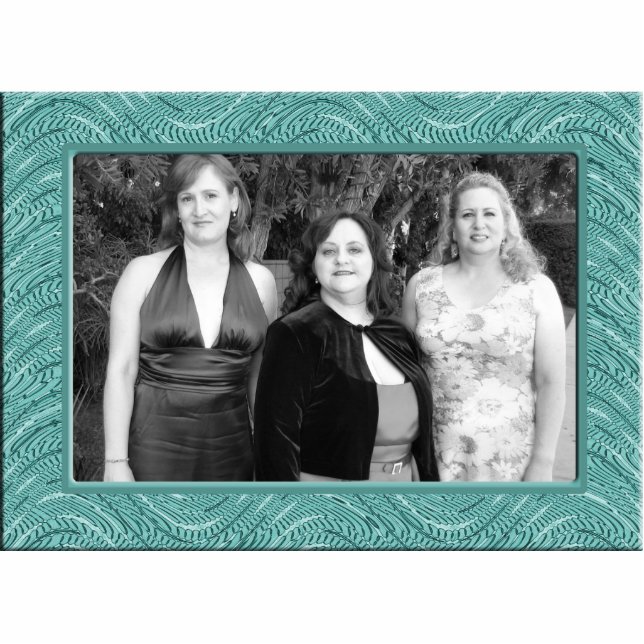 pastel turquoise  frame statuette (Front)