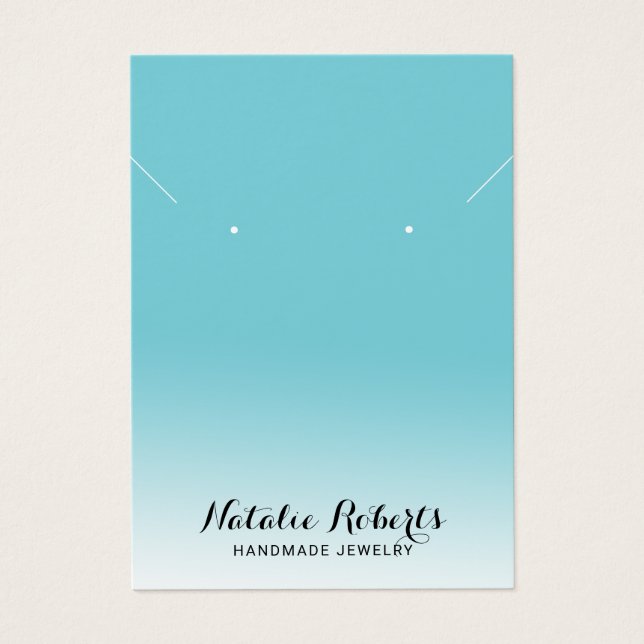 Pastel Turquoise Jewelry Earring Necklace Display (Front)