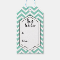 Pastel Green & White Chevron Wedding Birthday Tissue Paper