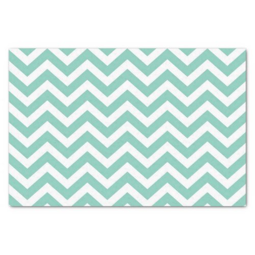 Pastel Turquoise  White Chevron Wedding Birthday Tissue Paper