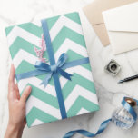 Pastel Turquoise & White Chevron Wedding Birthday Wrapping Paper<br><div class="desc">This stylish Pastel Turquoise and White Chevron Print graphic design is perfect for any project. The pastel turquoise and white color palette gives it a classic look that can be used in a variety of projects. It's perfect for a modern, minimalistic, and sophisticated look that will make your design stand...</div>