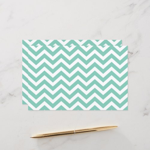 Pastel Turquoise  White Chevron Wedding Cardstock